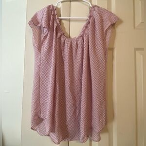 Pink size XXL Lauren Conrad blouse with bow detail in back